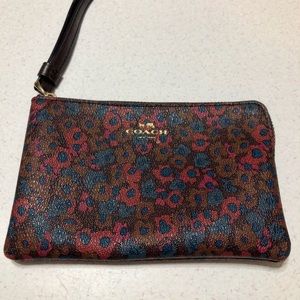 Coach corner zip wristlet